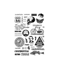 Andy Skinner, Mixed Media Transfers, Rub-Ons, Poe Diversity, 2 Pgs, Industrial