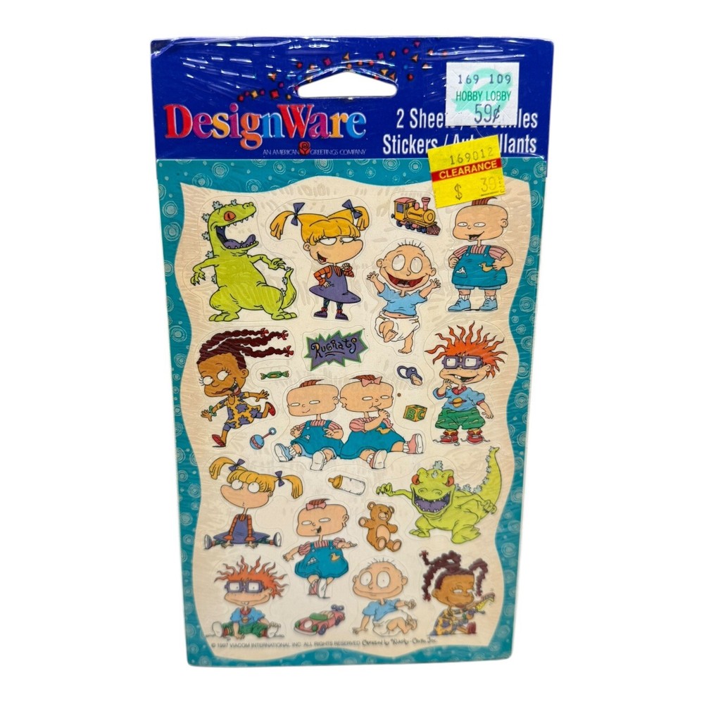 1997 Nickelodeon RUGRATS Stickers 2 Sheets American Greetings NIP