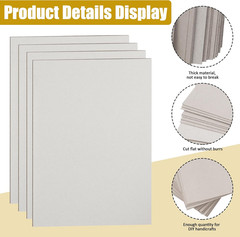 100 Pack Chipboard Sheets, 8.5 X 11 Inch 22PT Heavy Duty Chipboard Sheets for Bo