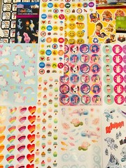 979+ STICKERS Smiley Faces Hearts Stars Rainbows Unicorns Princess WHOLESALE