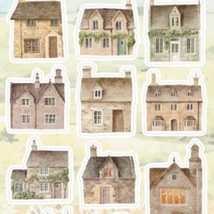 Stickii – House Stickers – Charming Cottages Sticker Sheet – Stationery & Crafts