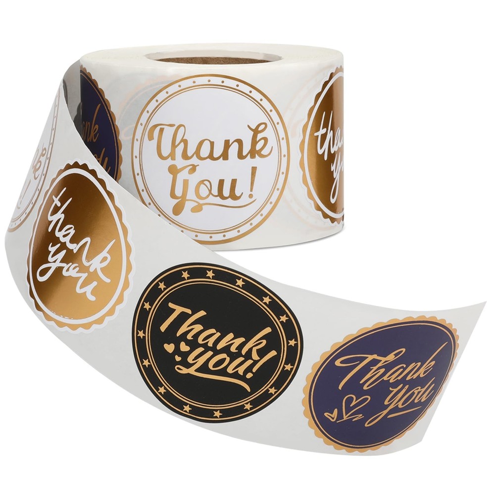 Thank You Stickers 2 inch Round, 500pcs Waterproof Thank You Stickers for Pac…