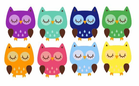 16 Pcs Owls Printed Die Cuts Embellishments Punches 3”H