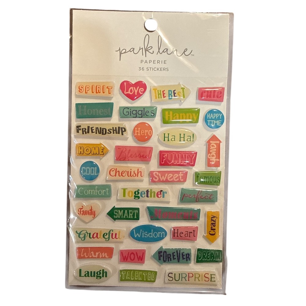 Park Lane Best Friends Words & Phrases Scrapbooking Stickers Love Cherish Laugh