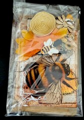 Bee Honey Junk Journal Kit Ephemera Tags Tickets Stickers Sunflower Vintage