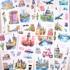 Journaling Sticker , 20 Sheets Scrapbook Stickers, Junk Journal Supplies, Pre-Cu