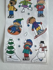 Me & My Big Ideas Winter Kids Sticker ROLL Scrapbook Stickers Snowman Snow Ski