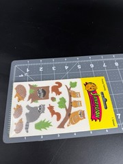 Vintage Sandylion Fuzzy Owl Squirrels Stickers Sealed 90s Toys R Us Scrapbook