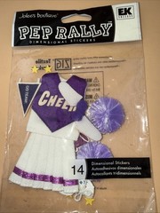 JOLEE’S BOUTIQUE SCRAPBOOK STICKERS Purple CHEER OUTFIT Free Shipping! *