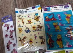 Lot Of 14 Vintage Winnie The Pooh Sticker Packs And Patches