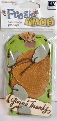 Giving Thanks Thanksgiving Pumpkins Fall Autumn Fresh Tags Die-cut Handmade Tag