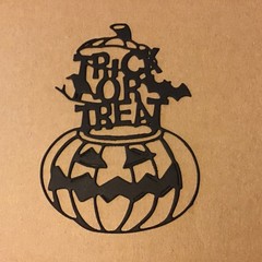 Trick or Treat Pumpkin Die Cut Embellishments 6pcs 3-1/2 x 2-5/8 Scrapbook Cards