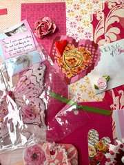 Pink LG Lot Over 140 Pcs scrapbook planner journal junk collage ephemera paper