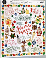 Vintage 1996 John Grossman Christmas Stickers Holiday Cheer Rare 8×10 Glossy NOS