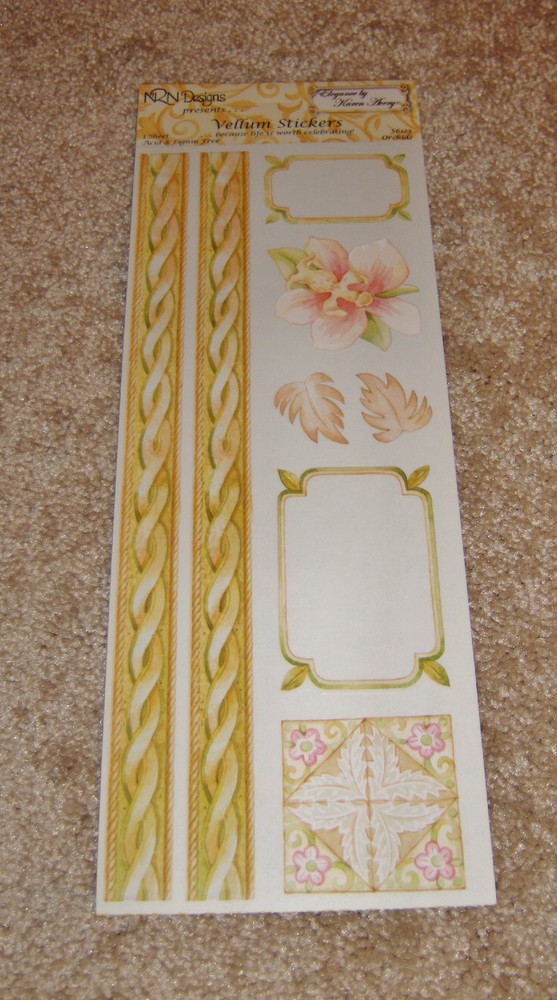 NRN Designs Vellum Sticker Sheet ~ Orchids