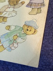Vintage TEDDY BEARS Sticker Sheet Scrapbook Planner Craft Stickers