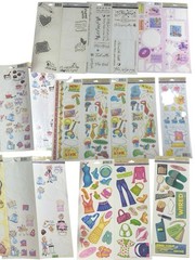 K&Company Miss Elizabeth Scrapbooking Mixed Lot Stickers Brads Metal 3+ POUNDS