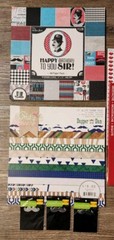Mustache Scrapbook Paper Stickers Embellishments Lot Details in the Description