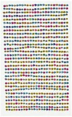 Wrapables 750 Piece Adhesive Rhinestone Crystal Diamond Sticker, 3mm, Multicolor