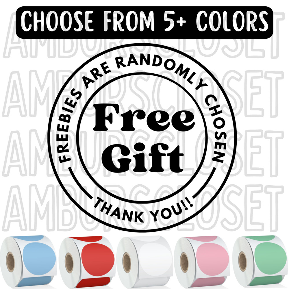 FREE GIFT STICKERS 2″ ROUND LABELS SEALS THANK YOU SCRATCH RESISTANT HOLOGRAPHIC