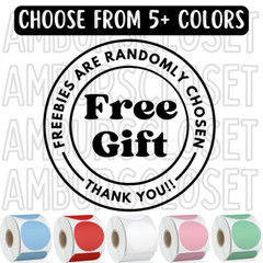 FREE GIFT STICKERS 2″ ROUND LABELS SEALS THANK YOU SCRATCH RESISTANT HOLOGRAPHIC