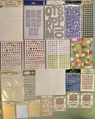 DE-STASH Alphabet Stickers! 35+ Sheets! Sticko, Recollections, Joy Marie, Etc