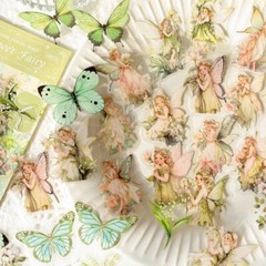 Fantasy Flower Fairy PET Stickers Bullet Journals Album Card Scrapbooking Crafts