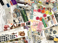 Partially Used Jolee’s, K & Company & More Stickers & Cardstock. PLEASE READ