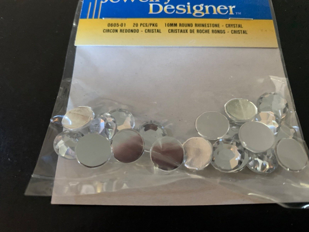 DARICE JEWELRY ROUND CRYSTAL RHINESTONE 10MM – 20PCS