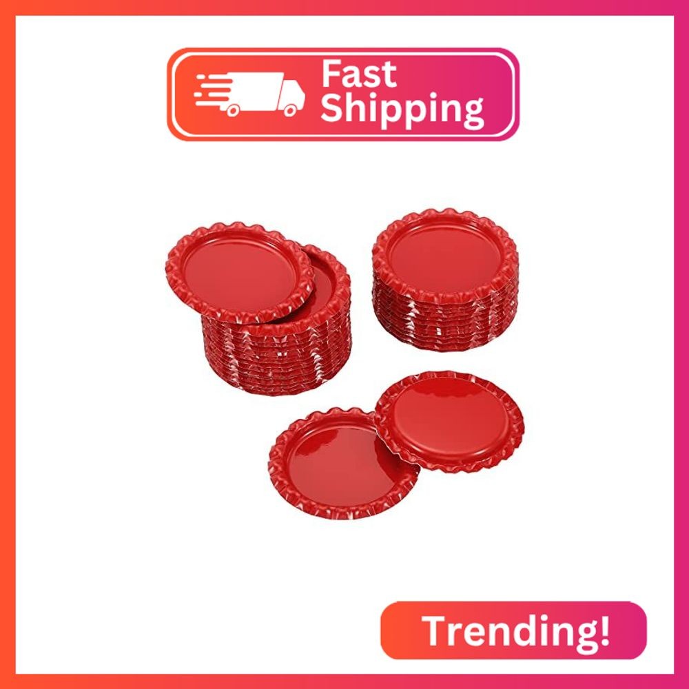 PATIKIL 1 Inch Flat Decorative Bottle Caps, 30 Pack Craft Bottle Pendant Trays D