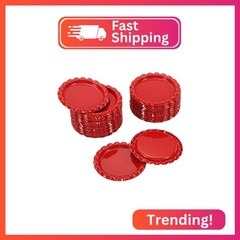 PATIKIL 1 Inch Flat Decorative Bottle Caps, 30 Pack Craft Bottle Pendant Trays D
