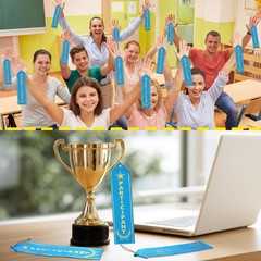 50 PCS Participant Award Ribbons 8×2 Inch Prizes For School Competition