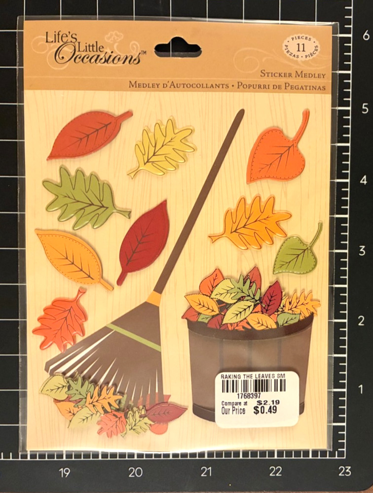 K&Company Life’s Little Occasions RAKING LEAVES or THANKSGIVING Grand Adhesions