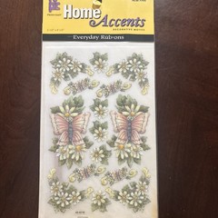 Decoupage,Decal And Rub On Transfer Lot Anna Griffin Bees Flowers Butterfly