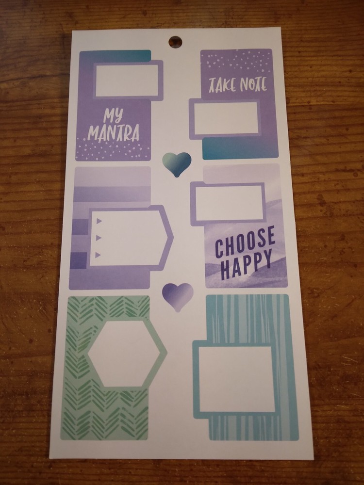 Happy Planner Purple Blue and Green Layered Boxes Stickers MAMBI 277438
