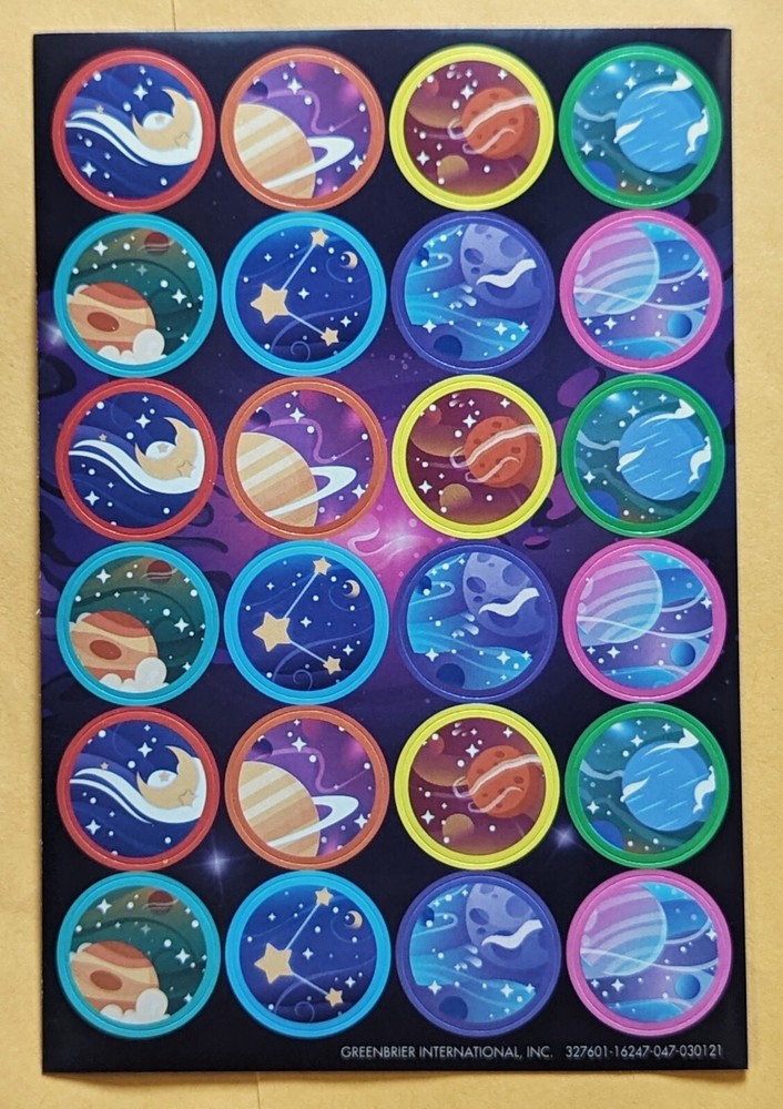 Astronomy Sticker Sheet.