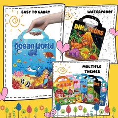 6Set Puffy Sticker Books for Kids 2-4, 3D Reusable Stickers Books for Toddler…