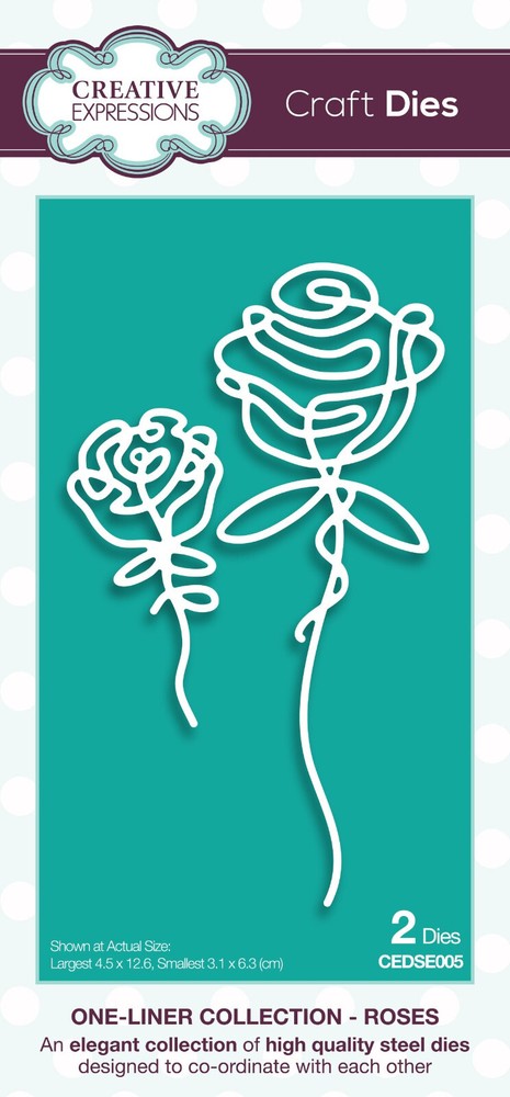 Creative Expressions Metal Cutting Die – ONE LINER COLLECTION – ROSES