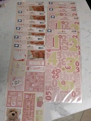 CLOUD 9 Design Scrapbooking Stickers Alphabet Borders Words Lot Of 59 NIP