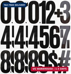 9 Sheets Large 6 Inch Number Stickers 0-9 Numbers, Self Adhesive and Waterproof
