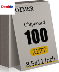 100 Pack Chipboard Sheets, 8.5 X 11 Inch 22PT Heavy Duty Chipboard Sheets for Bo
