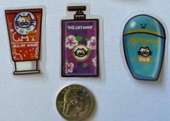 THE CAT SHOP Mylar Stickers(6pc) •Shampoo•Soap•Chinese•Mask•Body Wash•Hair Care•