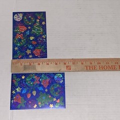 Vintage Hallmark Sticker Sheets Happy Christmas Tree Santa Claus Nativity Angel