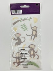 EK Success Jolee’s Monkey Stickers 11 Pcs Puffy
