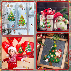 Kids Christmas Stickers – Make a Christmas Tree, DIY Stickers for Party Games &