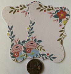 FLOWER TAG Die-Cut(20pc) Hobby Lobby•3.375”x 2-1/2”•Garden•Ephemera•Card Making•