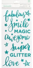 Shimelle SPARKLE GIRL PHRASES (2) SHEETS GLITTER FOAM THICKERS scrapbook