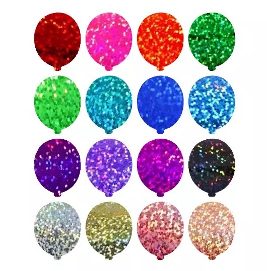 Holographic Sparkle Balloon Sticker Sheet! – Choose a Size & Color!