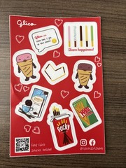 NEW Gilco Pocky Sticker Sheet Chocolate Covered Biscuit Stick Snacks 8