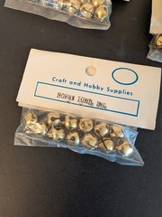 (3) 12 Count Hobby Town Craft Supplies Gold 3/8 Inch Bells – 36 Pieces Total NEW